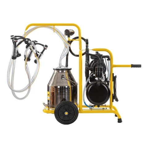 Aparat de muls capre, 2 posturi, 1 bidon inox de 30 litri