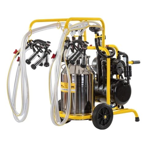 Aparat de muls capre, 4 posturi, 1 bidon inox de 40 litri