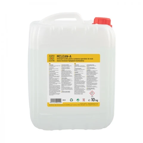 Detergent acidic pentru curățarea aparatelor de muls, MCLEAN-A, 10 kg :: 10 kg