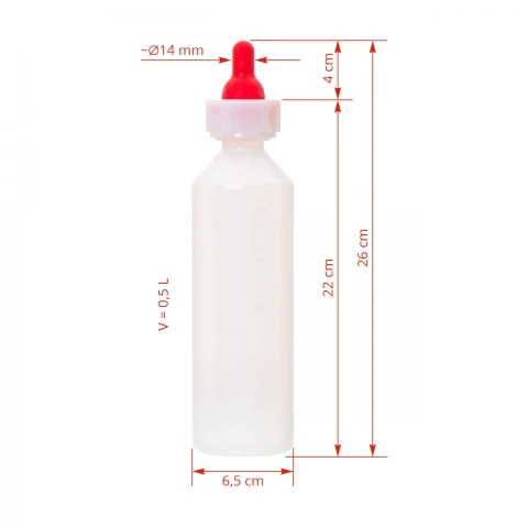Bidon de alăptare pentru miei și iezi, 500 ml :: 500 ml