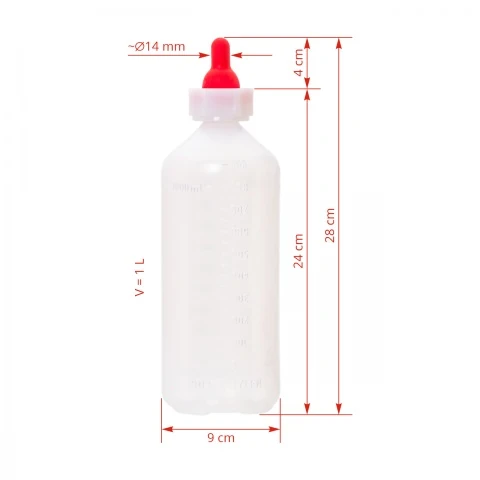 Bidon de alăptare pentru miei și iezi, 1000 ml :: 1000 ml