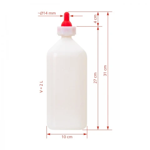 Bidon de alăptare pentru miei și iezi, 2000 ml :: 2000 ml