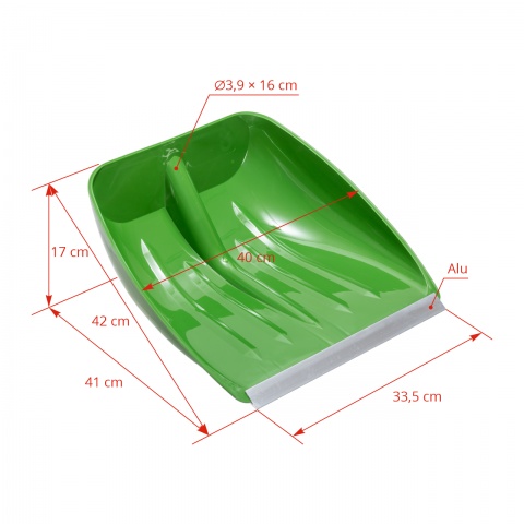 Lopată pentru cereale și zăpadă, fără coadă, 40 × 42 cm