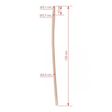 Coadă curbată pentru unelte (lopată, furcă, greblă), 135 cm