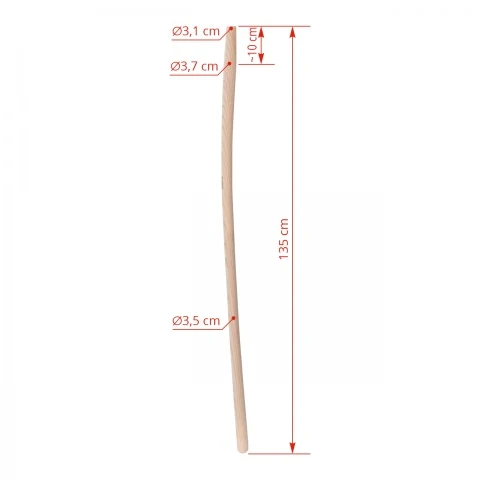 Coadă curbată pentru unelte (lopată, furcă, greblă), 135 cm