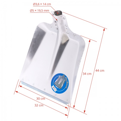 Lopată aluminiu, 32 × 34 cm