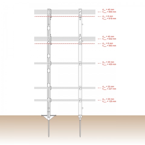 Stâlp plastic, 105 cm