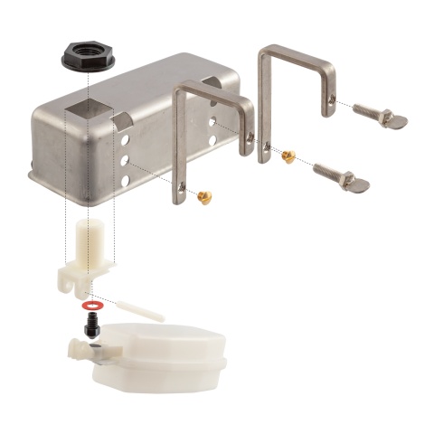 Supapă cu plutitor în carcasă inox, 1/2"