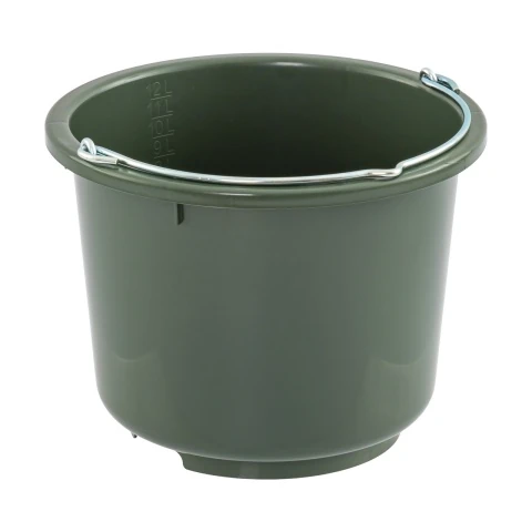 Găleată de grajd și furajare, verde, 12 litri :: 12 L