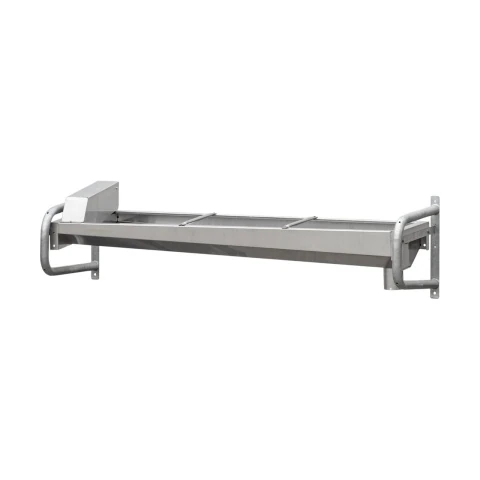 Adăpătoare inox cu suport de perete zincat, 207 × 60 cm, 95 litri