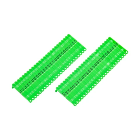 Crotalii pentru miei și iezi, Twintag, verde, 51-100 :: 51-100