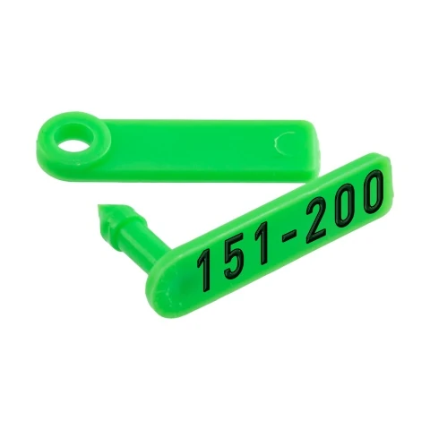 Crotalii pentru miei și iezi, Twintag, verde, 151-200 :: 151-200