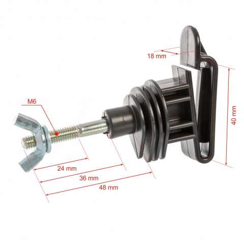 Izolator pentru bandă cu picior metric M6