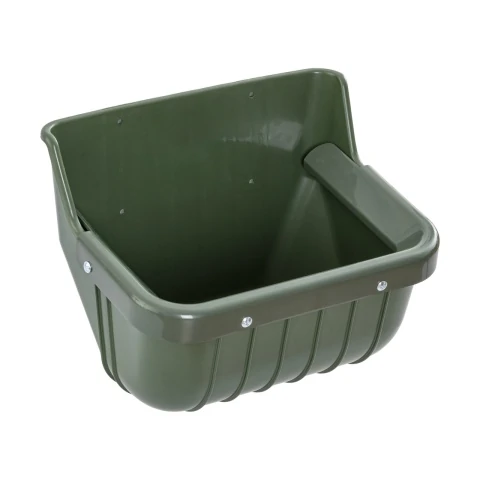 Hrănitoare din plastic pentru vaci, cu margine de protecție, 15 litri
