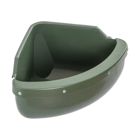 Hrănitoare din plastic, cu margine de protecție, montare în colț, 31 litri