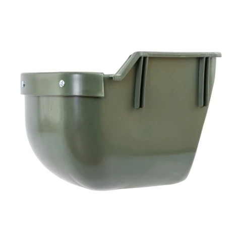 Hrănitoare din plastic, cu margine de protecție, montare în colț, 31 litri