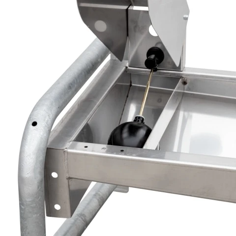 Adăpătoare inox cu suport de perete zincat, 207 × 60 cm, 95 litri
