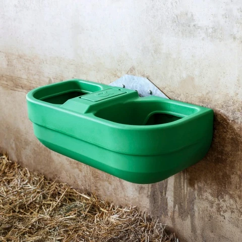 Adăpătoare dublă din plastic, cu nivel constant, 58 litri