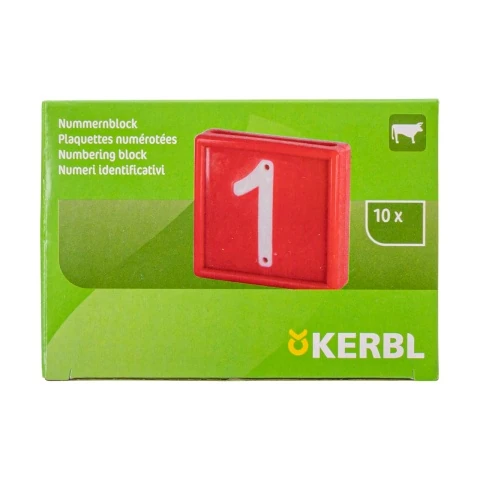 Cifre pentru curea de marcaj animale, nr. 1, 10 buc.