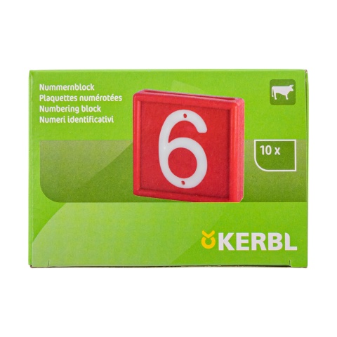 Cifre pentru curea de marcaj animale, nr. 6-9, 10 buc.