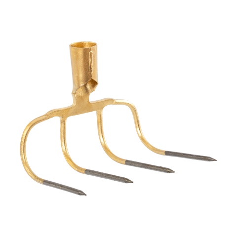 Furcă pentru bălegar cu 4 coarne, curbat în 90 de grade, 22,5 × 20 cm