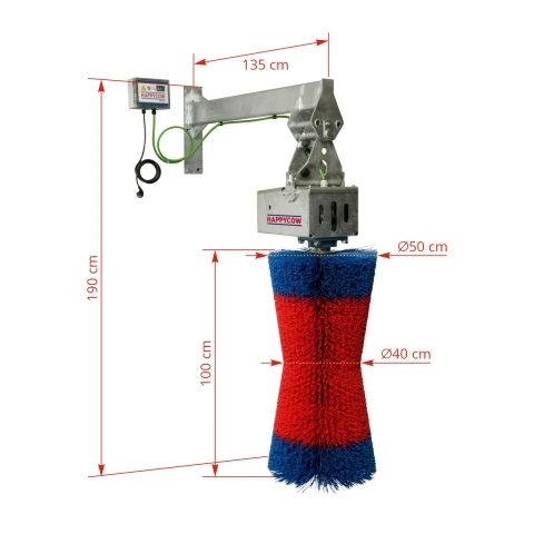 Perie de curățat vaci HappyCow Maxi Swing