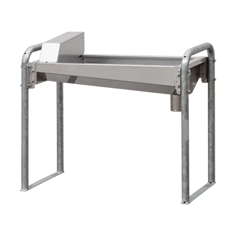 Adăpătoare inox cu picior zincat, 117 × 60 cm, 50 litri