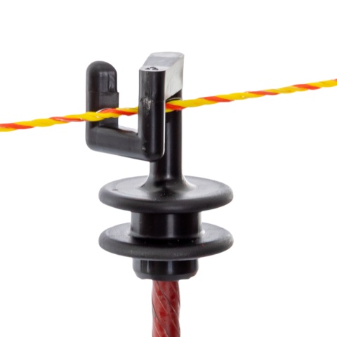 Izolator de schimb pentru stâlp din oțel rotund Ø8 mm, 25 buc.