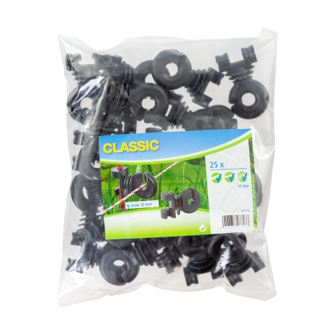 Izolator suplimentar pentru stâlp din oțel rotund Ø8 mm, 25 buc.