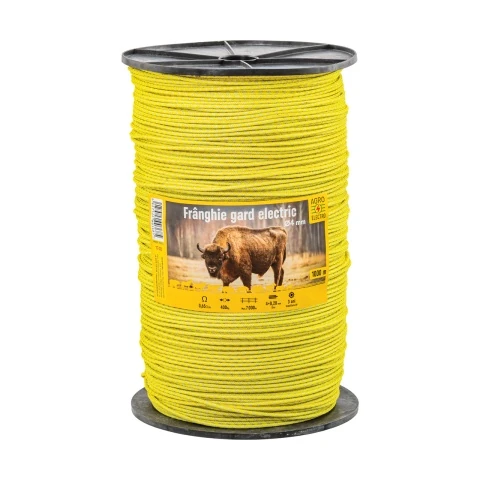 Frânghie gard electric țesut - 1000 m - 400 kg - 0,65 Ω/m