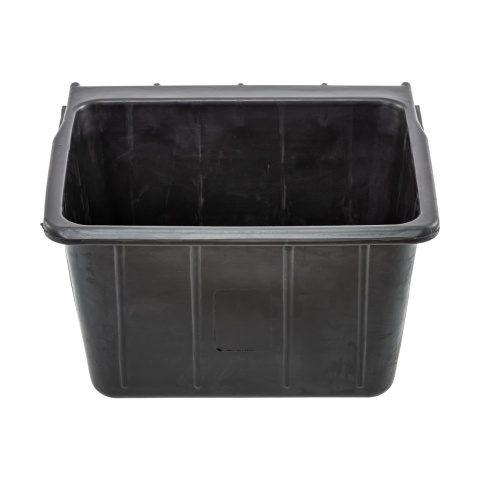 Hrănitoare rectangulară din cauciuc, negru, 20 litri