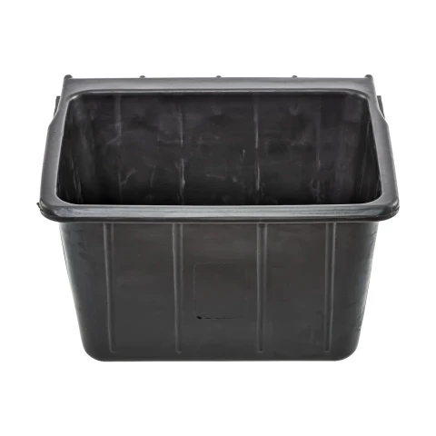 Hrănitoare rectangulară din cauciuc, negru, 20 litri