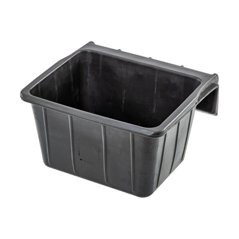 Hrănitoare rectangulară din cauciuc, negru, 20 litri