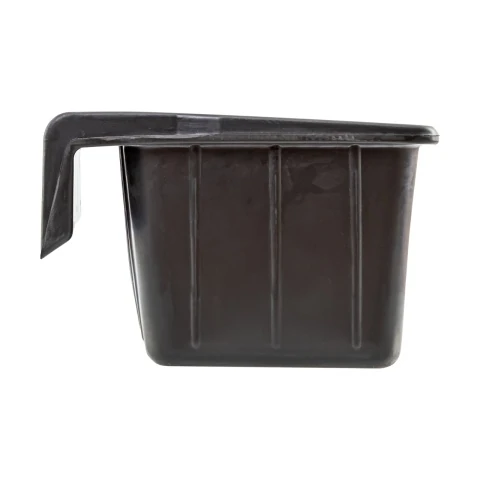 Hrănitoare rectangulară din cauciuc, negru, 20 litri
