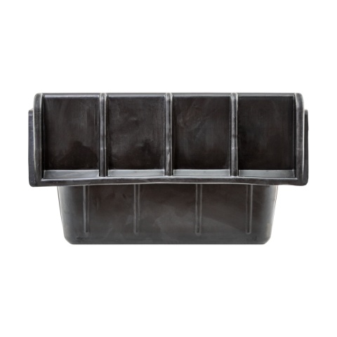 Hrănitoare rectangulară din cauciuc, negru, 20 litri