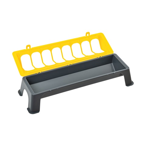Hrănitoare pentru pui, plastic antracit-galben, 50 cm