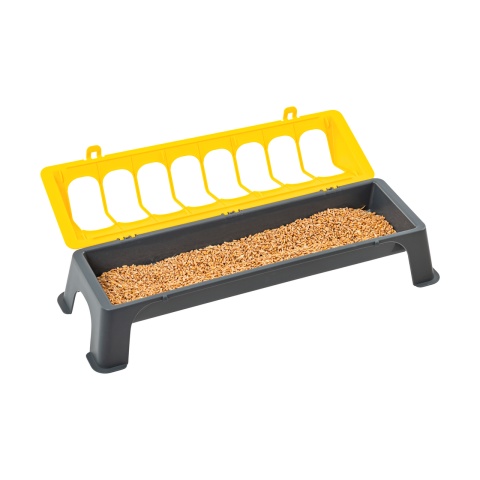 Hrănitoare pentru pui, plastic antracit-galben, 50 cm