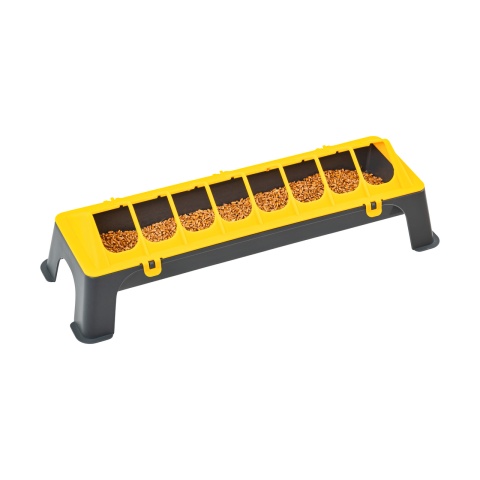 Hrănitoare pentru pui, plastic antracit-galben, 50 cm