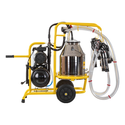 Aparat de muls vaci, 2 posturi, 2 bidoane inox 30 litri