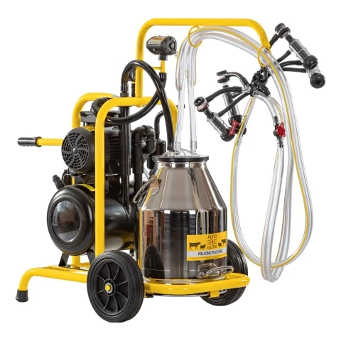 Aparat de muls oi, 2 posturi, 1 bidon inox de 30 litri