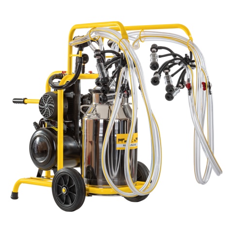 Aparat de muls oi, 4 posturi, 1 bidon inox 40 litri
