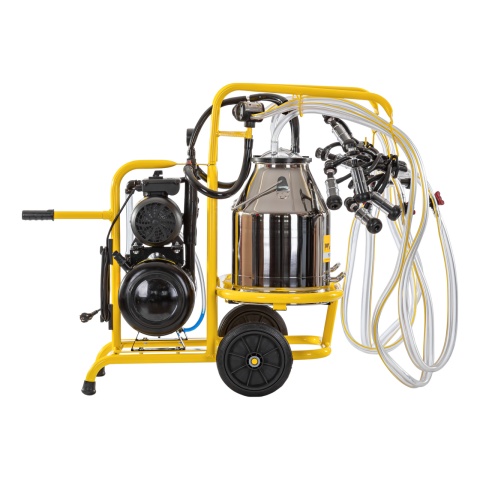 Aparat de muls oi, 4 posturi, 2 bidoane inox 30 litri