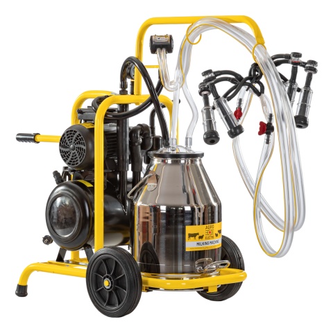 Aparat de muls capre, 2 posturi, 1 bidon inox 30 litri
