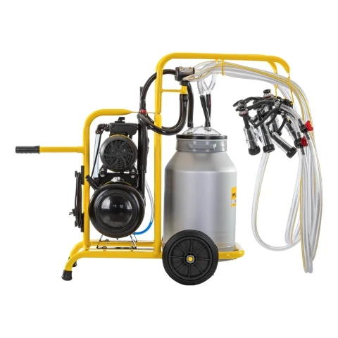Aparat de muls capre, 4 posturi, 1 bidon aluminiu de 40 litri