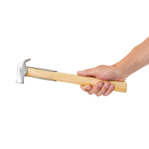 Ciocan pentru potcovit, cu mâner din lemn întărit, 33 cm