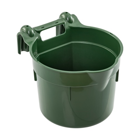 Găleată de hrănire, cu suport pentru suspendare, formă cilindrică, verde închis, 8 litri<br/>55 Lei<br><small>1809</small>