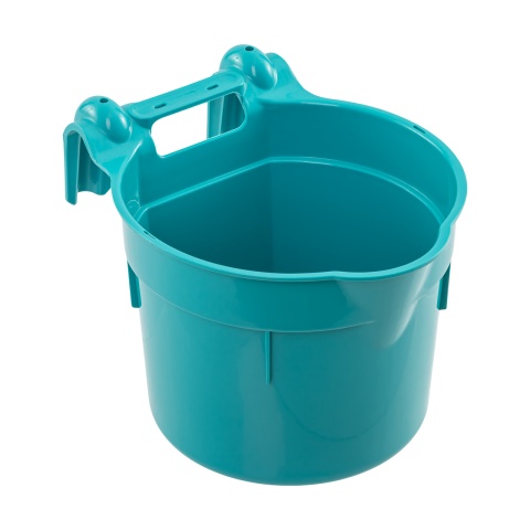 Găleată de hrănire, cu suport pentru suspendare, formă cilindrică, turcoaz, 8 litri<br/>55 Lei<br><small>1810</small>
