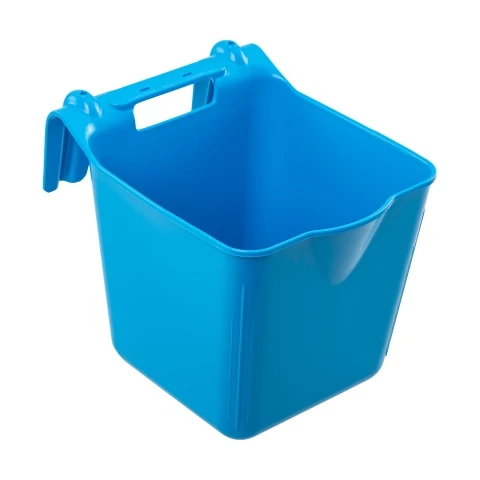 Găleată de hrănire, cu suport pentru suspendare, formă pătrată, albastru, 13 litri :: Albastru