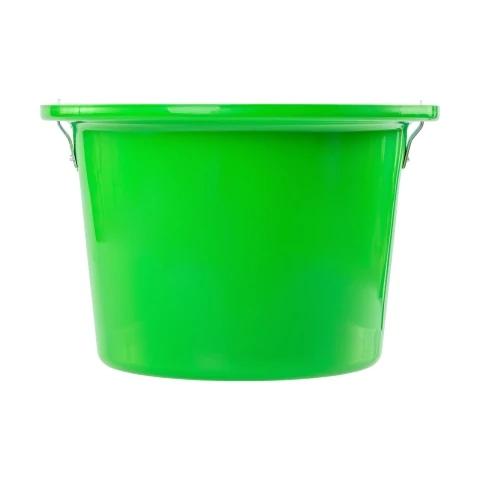 Găleată de hrănire pentru cabaline, cu dispozitiv de fixare și mâner, verde, 12 litri :: Verde