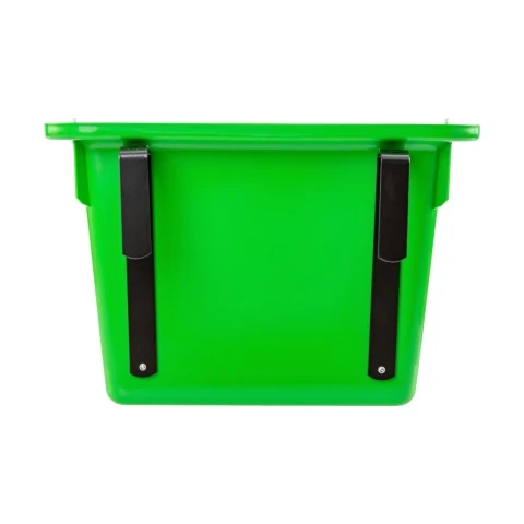 Găleată de hrănire pentru cabaline, cu dispozitiv de fixare și mâner, verde, 12 litri :: Verde